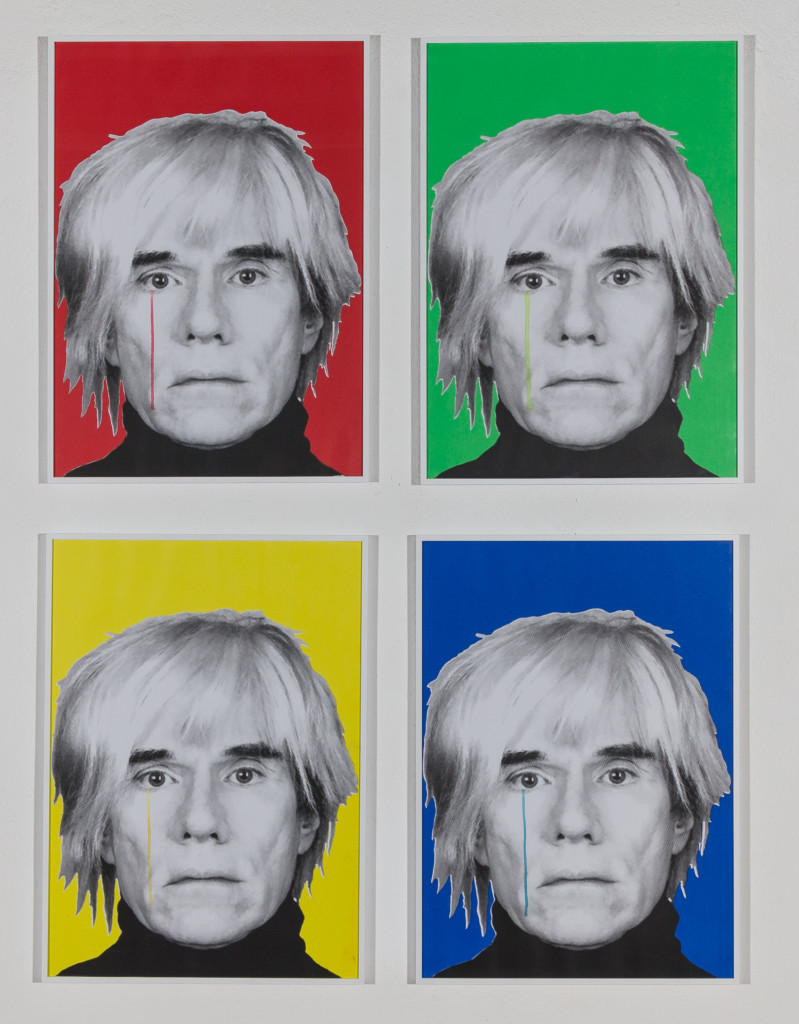 Sandro Porcu: Warhol piangente, Siebdruck in 4 Farben