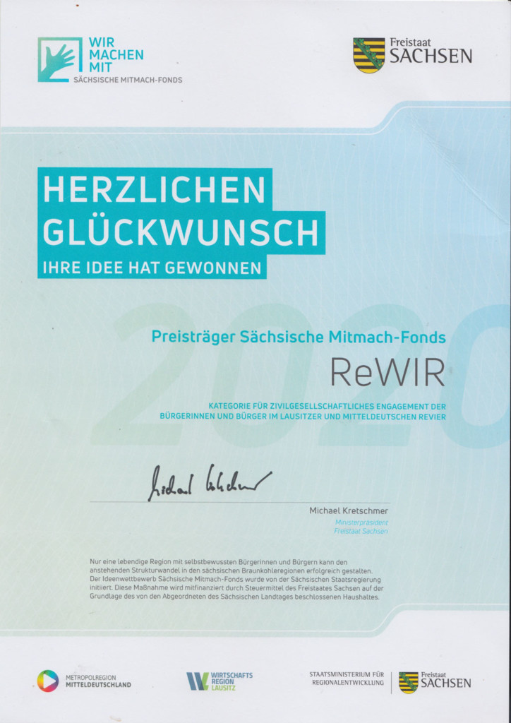 Mitmachfonds Urkunde